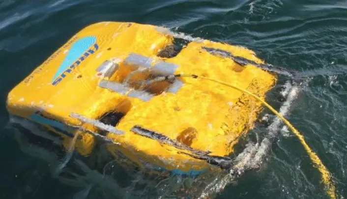Denne ROVen trenes nå til å inspisere merder under vann. (Foto: Sintef/Maritime Robotics)