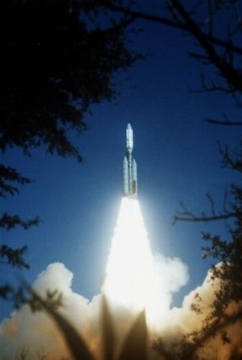 Voyager 2 ble skutt ut fra NASA Kennedy Space Center på Cape Canaveral i Florida, den 20. august 1977. (Foto: NASA/JPL) Voyager 2 ble skutt ut fra NASA Kennedy Space Center på Cape Canaveral i Florida, den 20. august 1977. (Foto: NASA/JPL)
