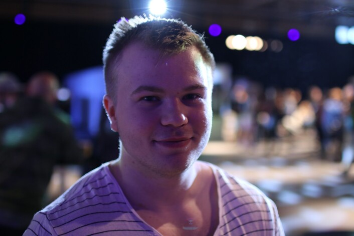 Simen Helgesen, NTNU-student og Starmus-gjest. (foto: Lasse Biørnstad/forskning.no) Simen Helgesen, NTNU-student og Starmus-gjest. (foto: Lasse Biørnstad/forskning.no)